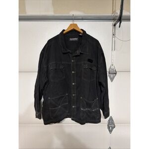 Pelle Pelle Ultra Blue Black Denim Jacket 4XL Vintage Hip Hop